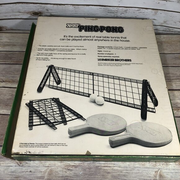 Vintage 1982 Parker Brothers NERF Ping Pong COMPLETE Game Table Tennis - Picture 7 of 14